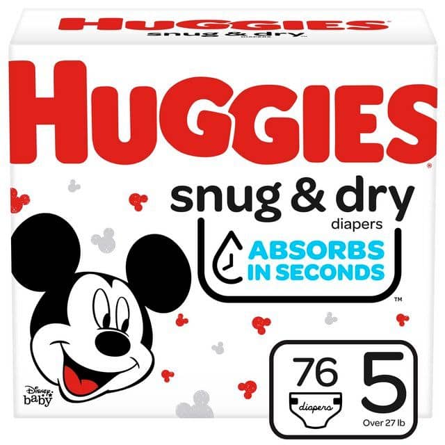 Huggies Snug and Dry Diaper Case - Size 1,256ct