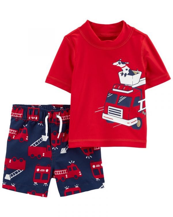 thumbnail image 2 of City Threads Baby Boys' Watercolor Rashguard - Long Sleeve UPF 50+ Swim Shirt, Navy 12-18 Months 2 of 12