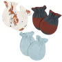 Gerber 3-Pack Baby Boys Fox No Scratch Mittens, 0-3M
