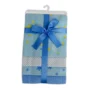 Bamibini Flannel Print Reciving Blanket 4-Pack Blue & Pink - Blue