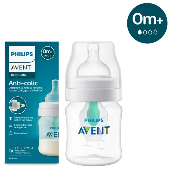 Philips Avent Anti-colic Baby Bottle with AirFree Vent,1pk