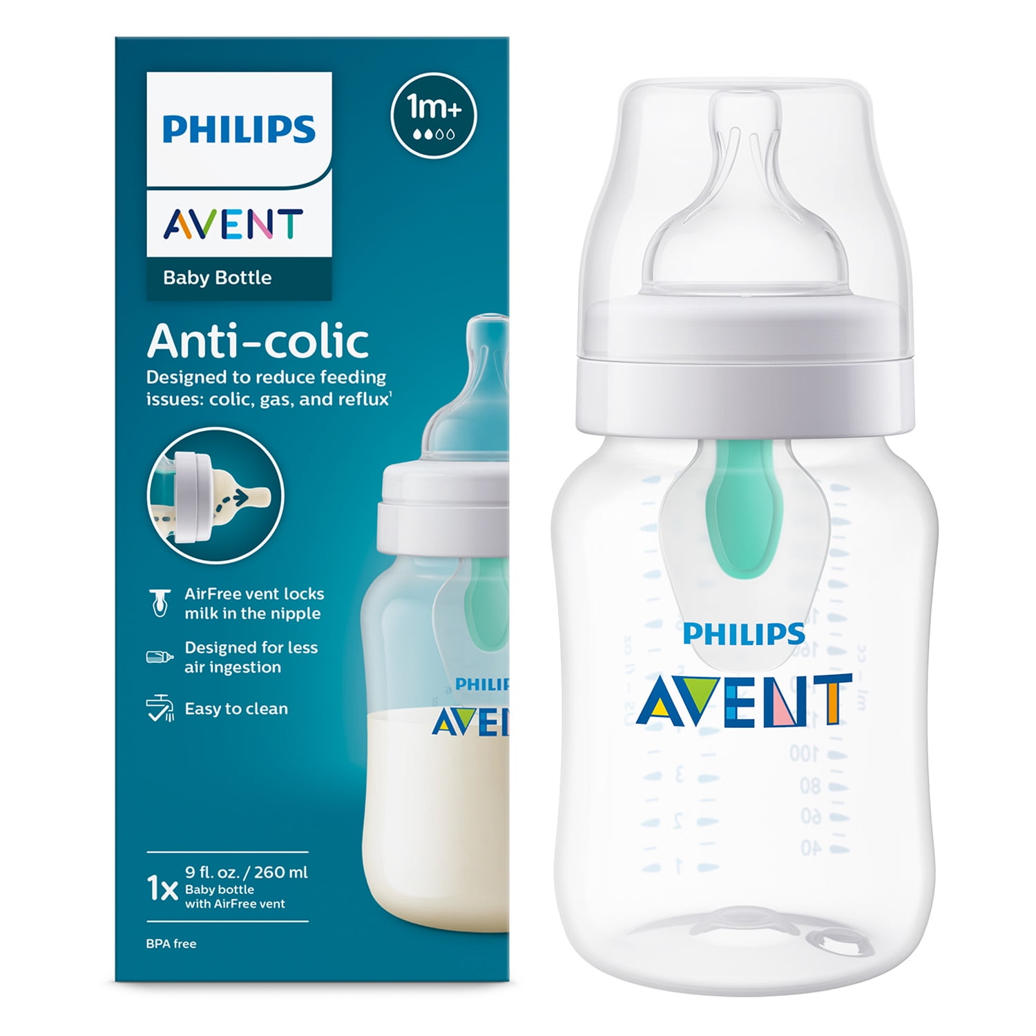 Philips Avent Anti-colic Baby Bottle with AirFree Vent,1pk - Image 2