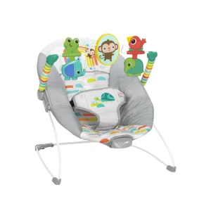 Bright Starts Playful Paradise Vibrating Baby Bouncer, Unisex, Newborn+