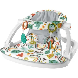 Fisher-Price Sit-Me-Up Floor Seat with 2-Linkable Toys, Whimsical Forest