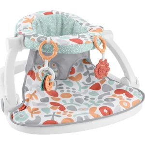 Fisher-Price Sit-Me-Up Floor Seat with 2-Linkable Toys, Fresh Floral