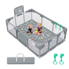XL Baby Fence Playpen Grey