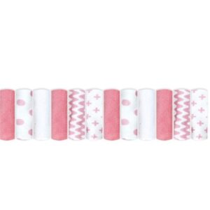 Buba 12pk Washcloth Pink