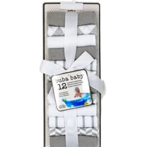 Buba 12pk Washcloth Gray