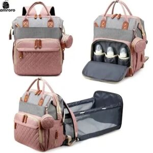 Lamroro Diaper Bag Backpack, Pink