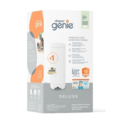 Diaper Genie Deluxe Pail w 9 Bags, White