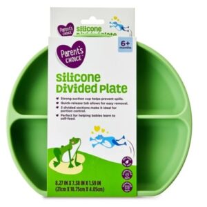 Parent's Choice 3 Compartment Section Silicone Toddler Plate