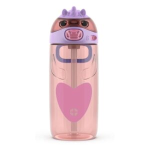 Ello Hydra Buddy Pink Water Bottle 16oz