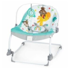 Bright Starts Wild Vibes Infant to Toddler Rocker with Vibrations Newborn Unisex