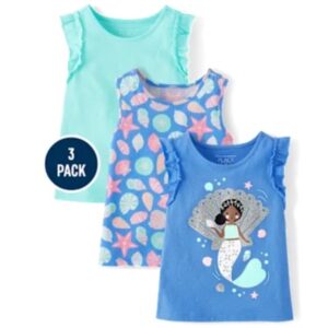 The Children's Place Toddler Girls Print Ruffle Tank Top 18-24M