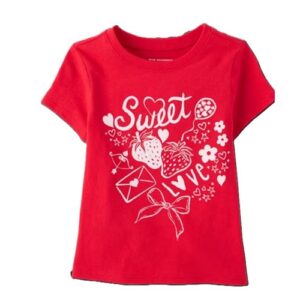 The Children's Place Baby And Toddler Girls Valentine's Day Sweet Love Graphic Tee