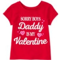 The Children's Place Girls Daddy is my Valentine Graphic Tee 3T